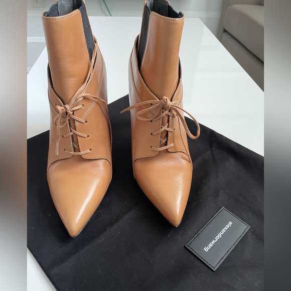 Alexander Wang Pointed Toe Leather Boots - Picture 2 of 4